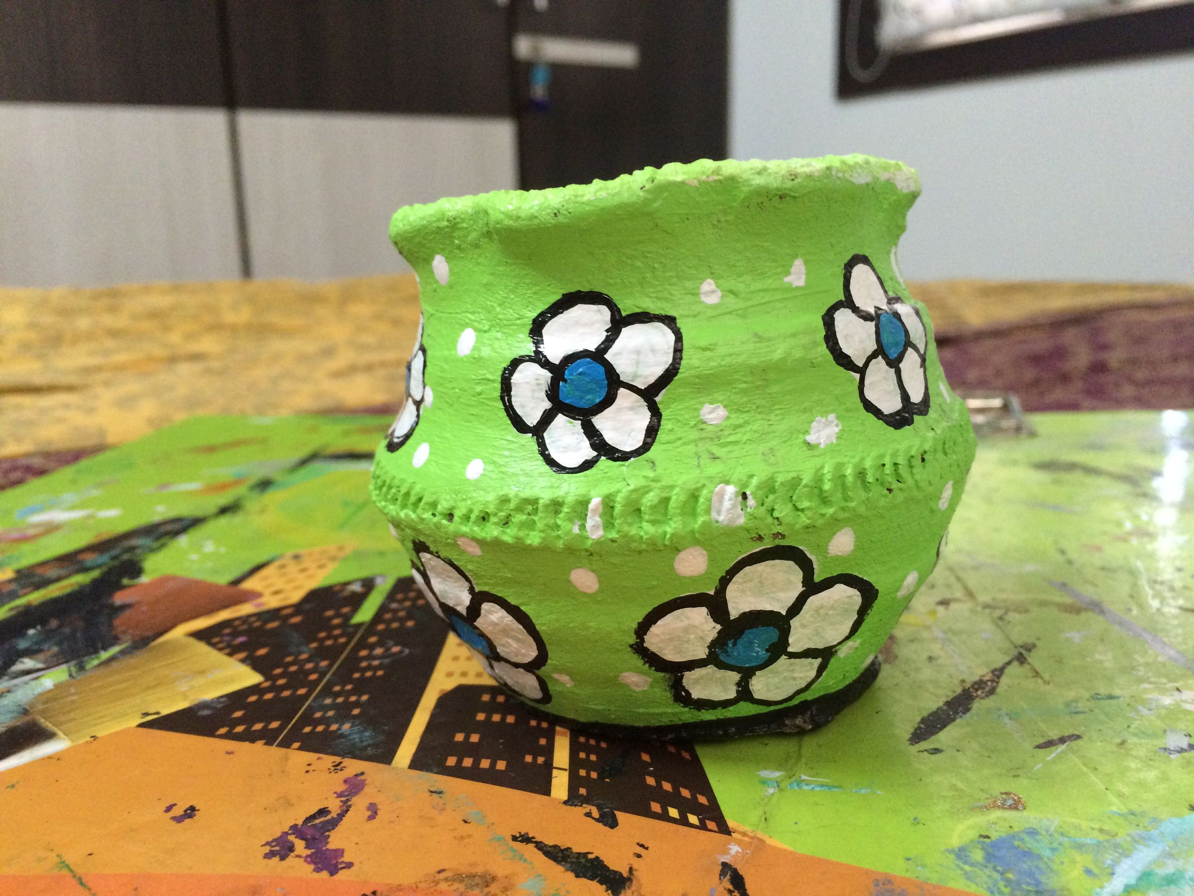 Diy Handpainted Clay Pot 5 Steps Instructables