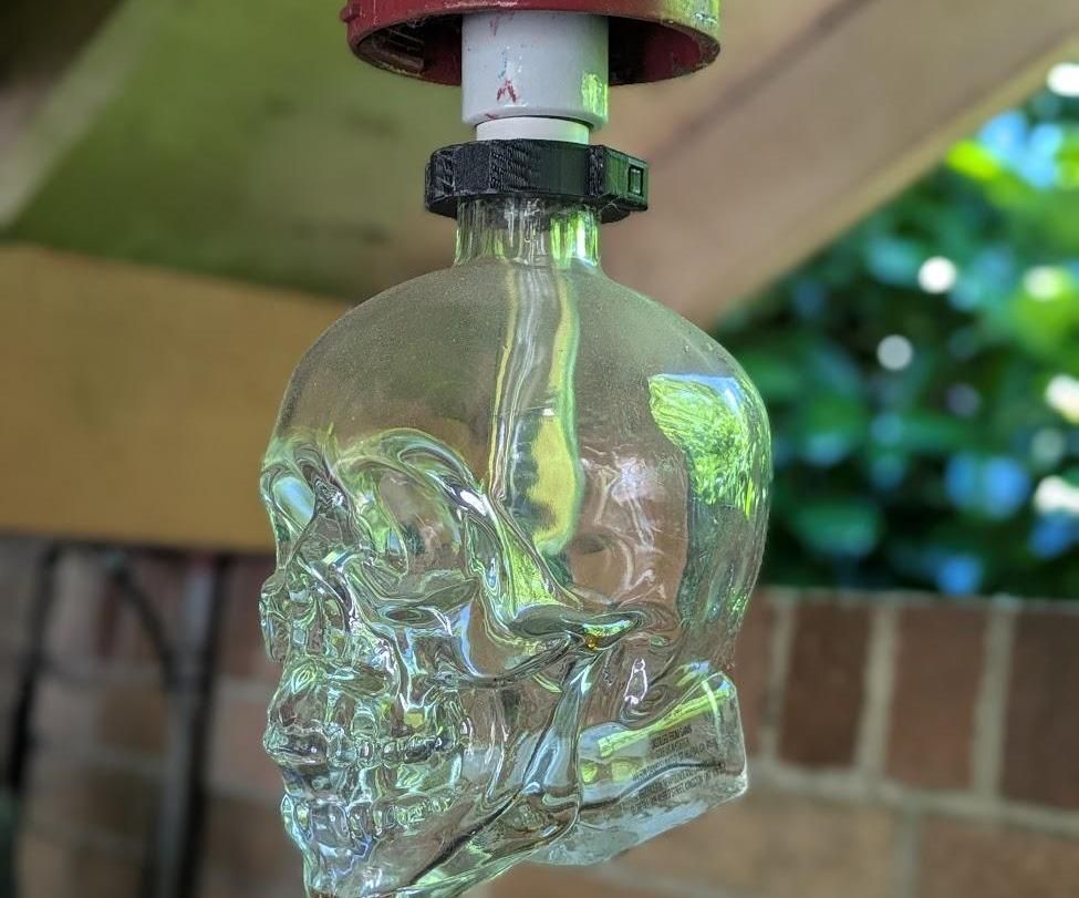 Glass Skull Bottle Light Bulb