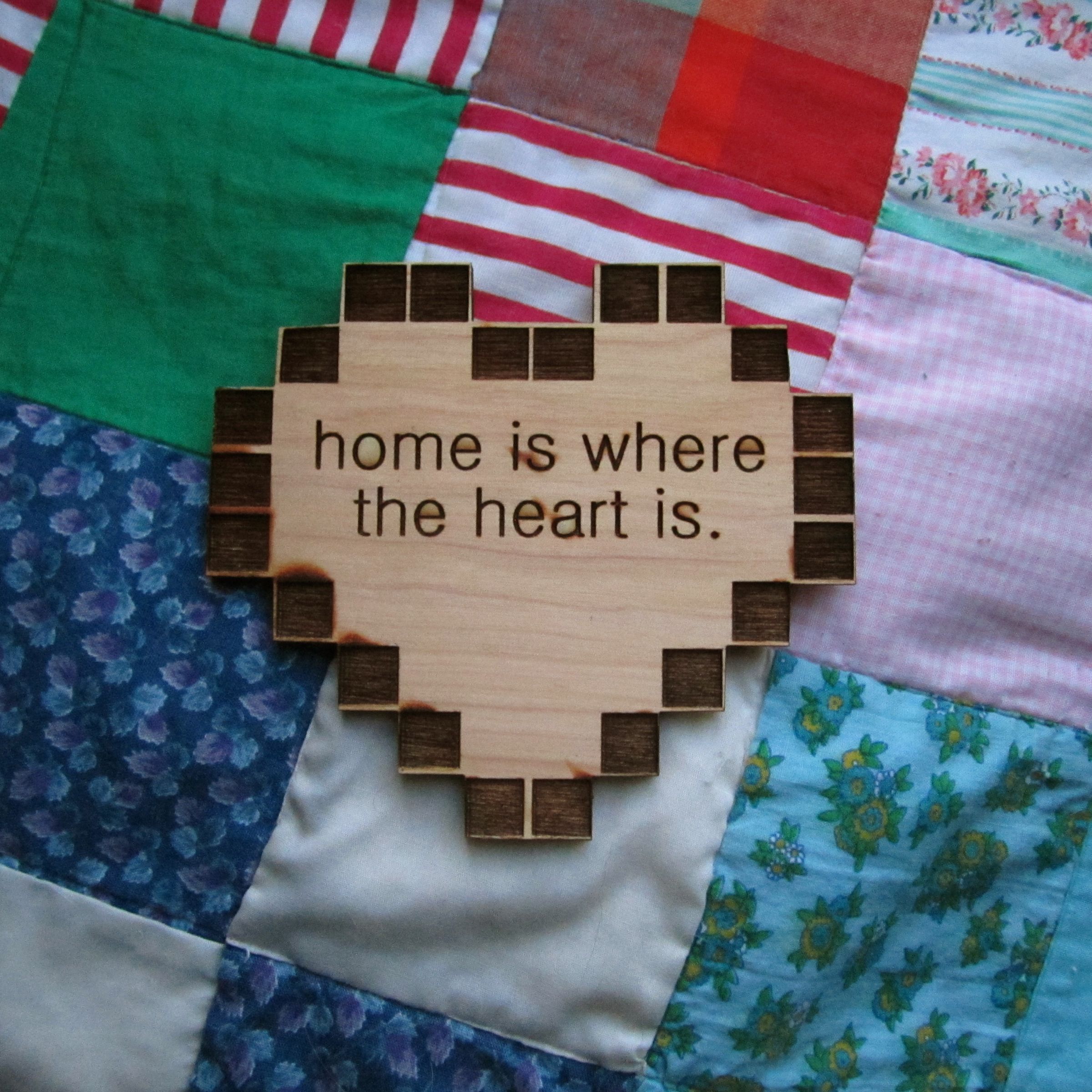"home Is Where the Heart Is" Heart Container Plaque