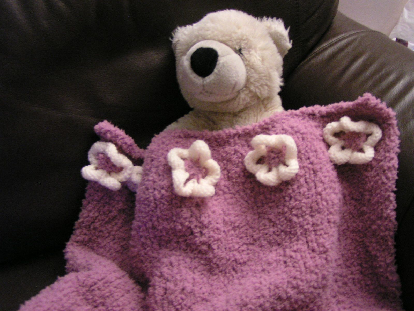 A Flowered Baby Blanket.