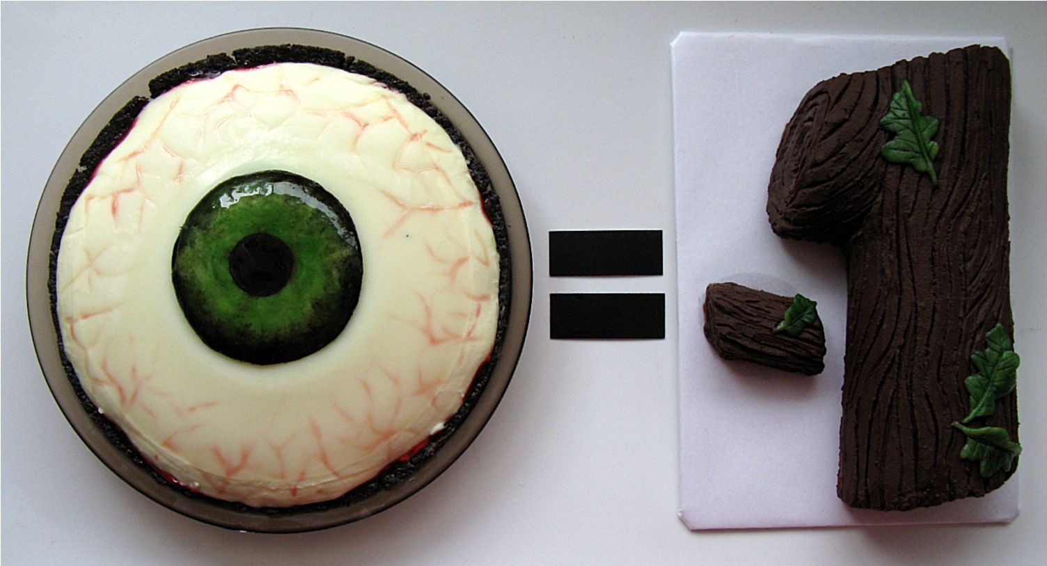 I Pi = Log(-1): EYE PIE (Chocolate Cherry Almond Panna Cotta Pie) = LOG NEGATIVE ONE (Chocolate Almond Log)
