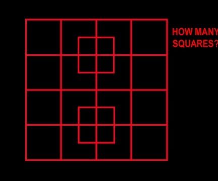 How to Solve the How Many Squares Puzzle