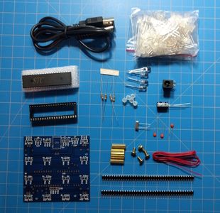 4x4x4 LED Cube: Kit Components