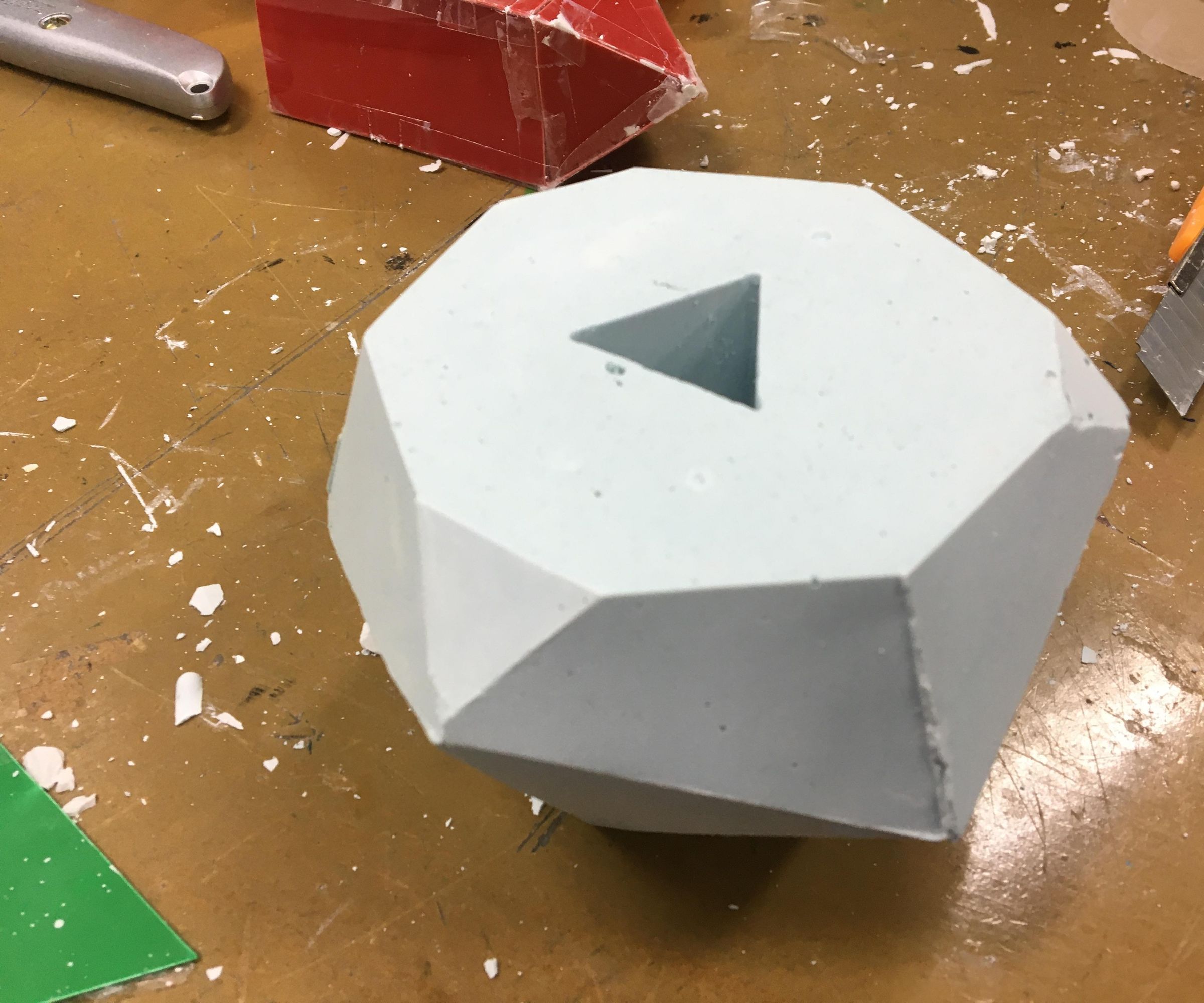 How to Make an Icosahedron Shaped Plaster Paperweight