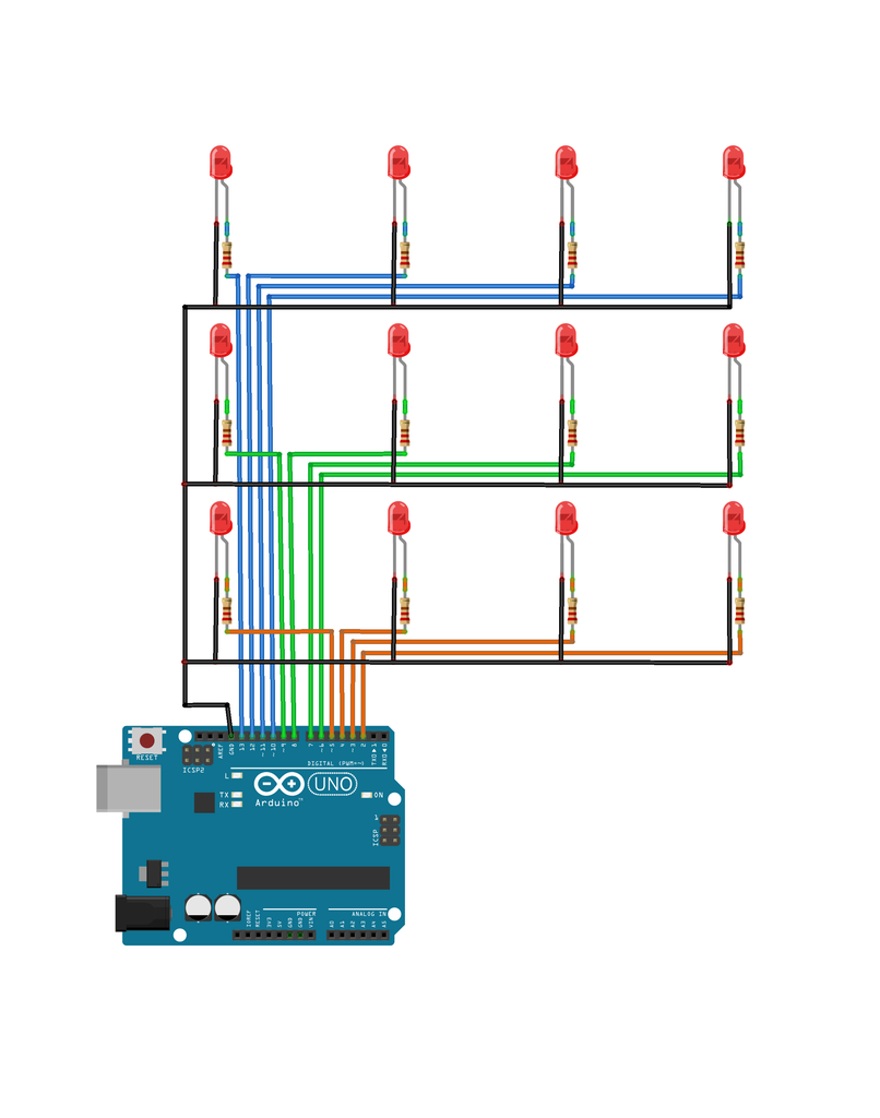 Simple DIY 3x4 LED Display for Arduino MEGA / Uno / Nano : 6 Steps ...
