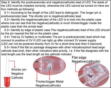 Let's Learn How to Identify the Positive(anode) and Negative(cathode) Lead of LEDs
