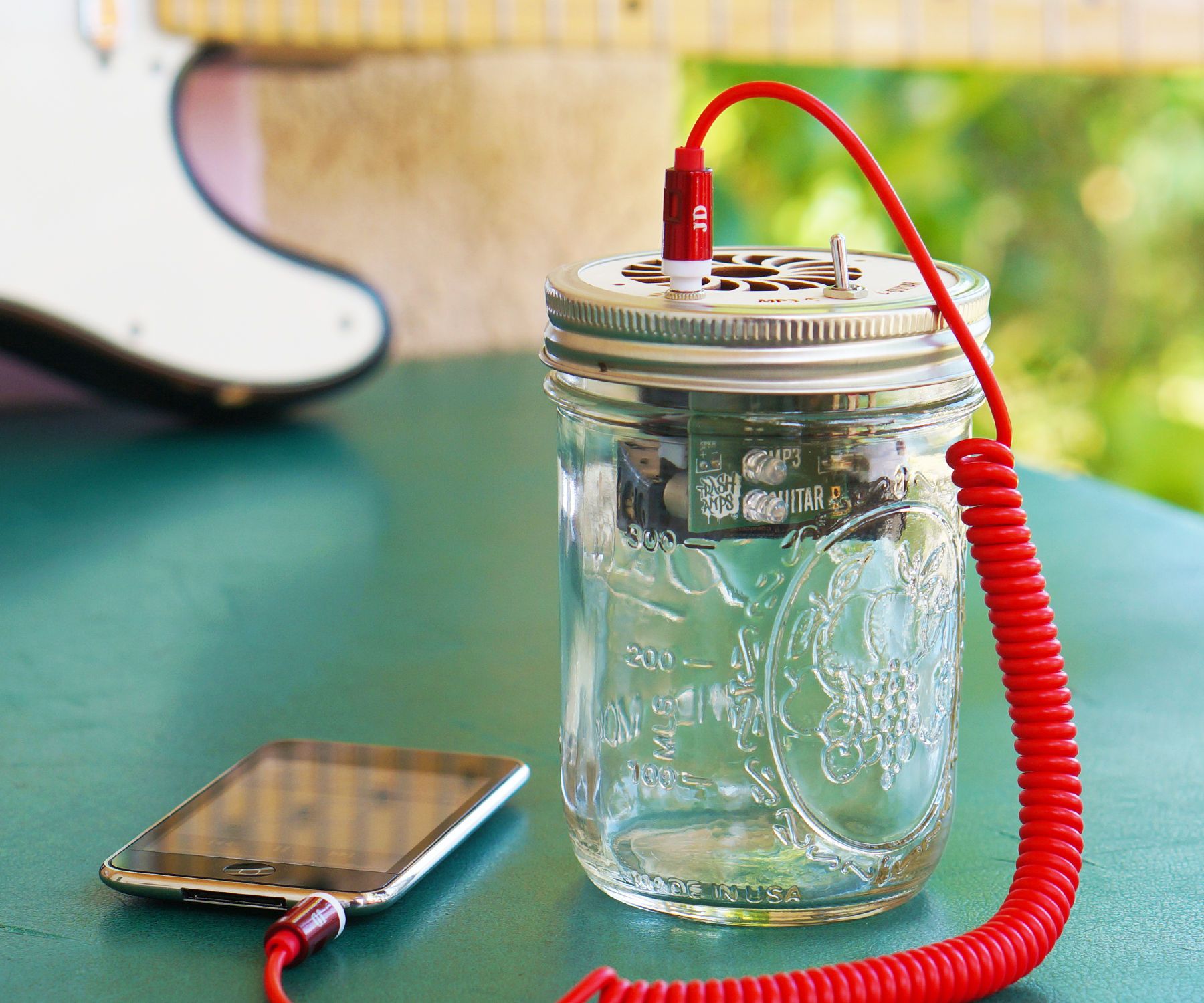 Mason Jar Portable Speaker & Guitar Amp