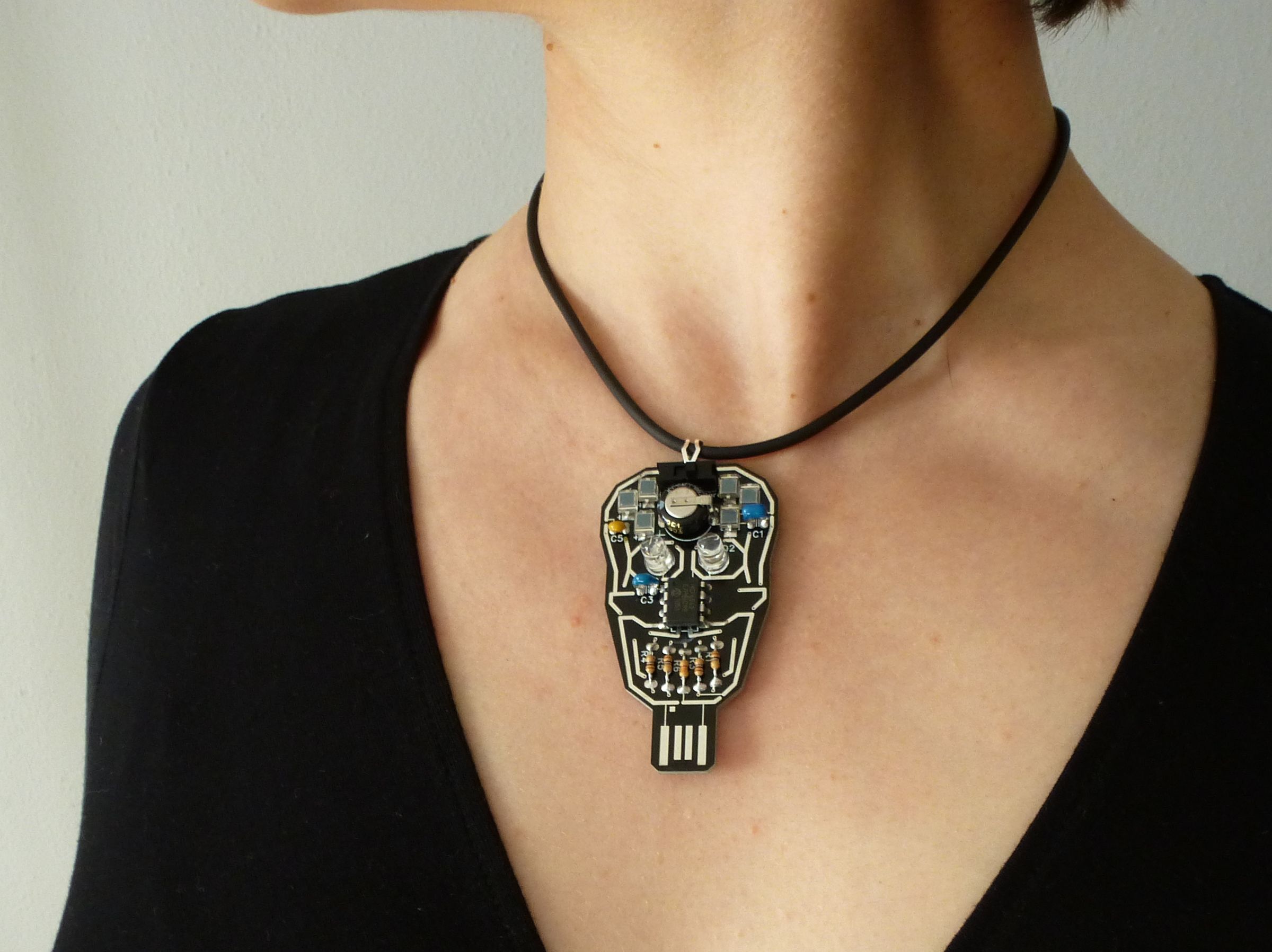 Solar Powered SKULL Blinky LED Pendant Jewelry 10 Steps Instructables