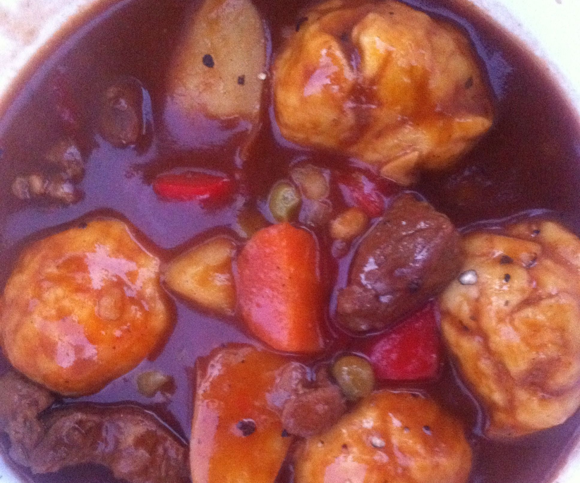Dumpling Beef Stew for Camping.