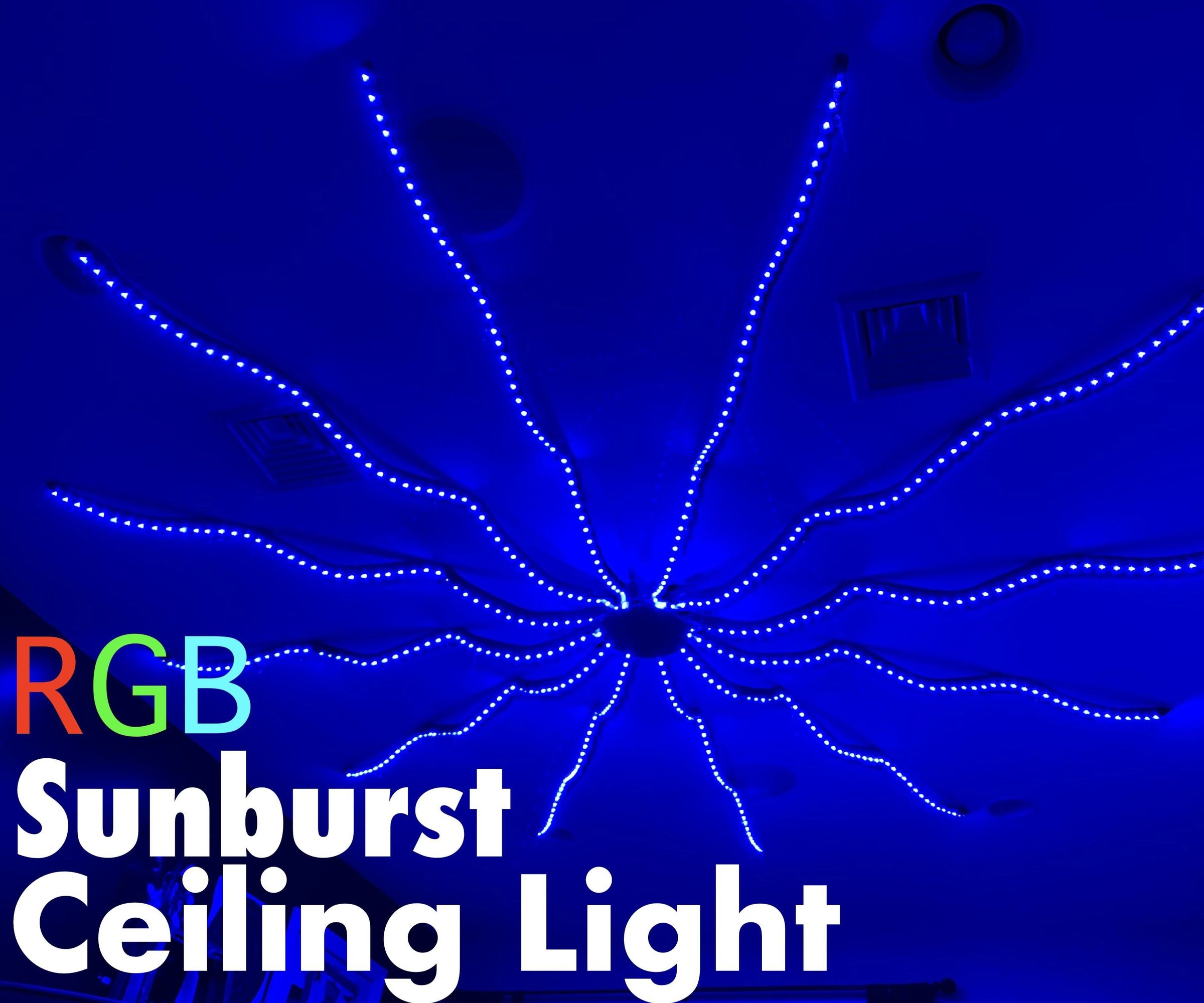 RGB Sunburst Ceiling Light