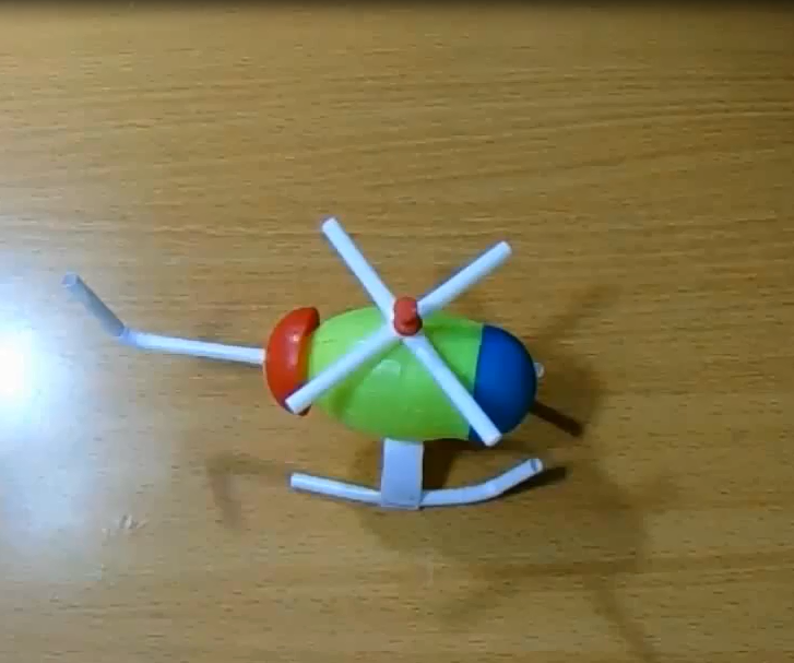 Helicopter From Straw