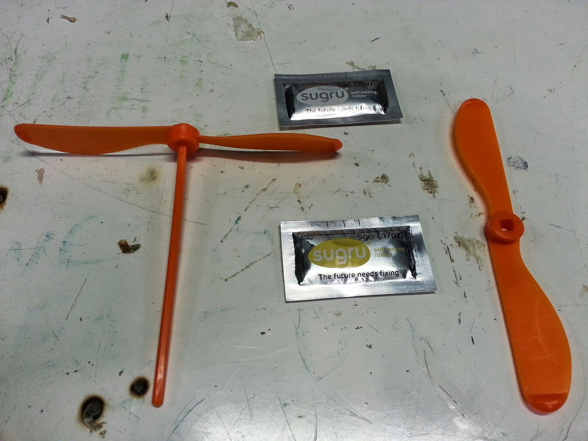 Use Sugru to upgrade a hand copter toy