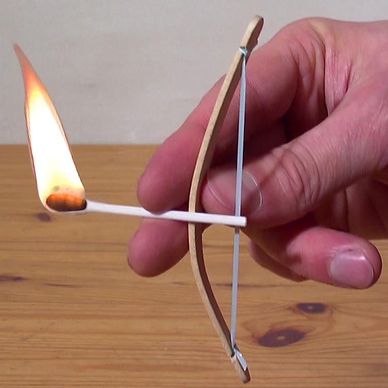 How to Make a Mini Bow and Arrow (Flaming Arrows!)