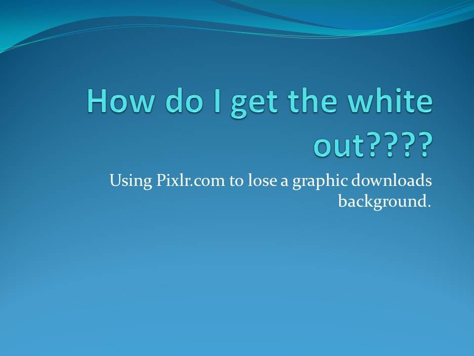 Remove Clip Art Background With Pixlr