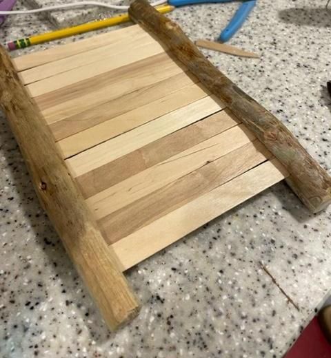 Miniature Log and Plank Bridge