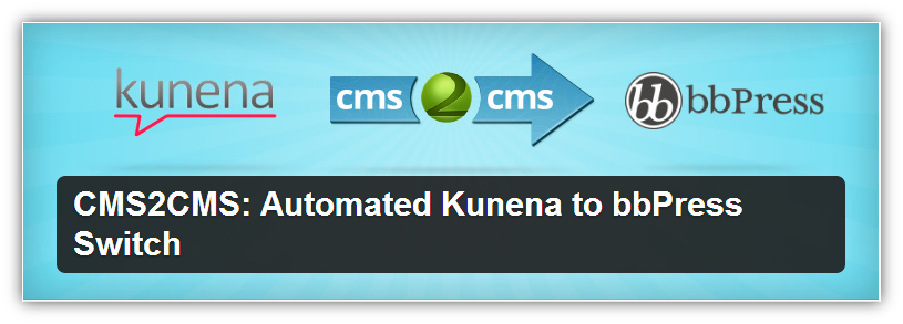 CMS2CMS: Automated Kunena to BbPress Switch With a Plugin
