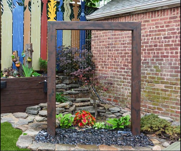 Rain shower contemporary fountain