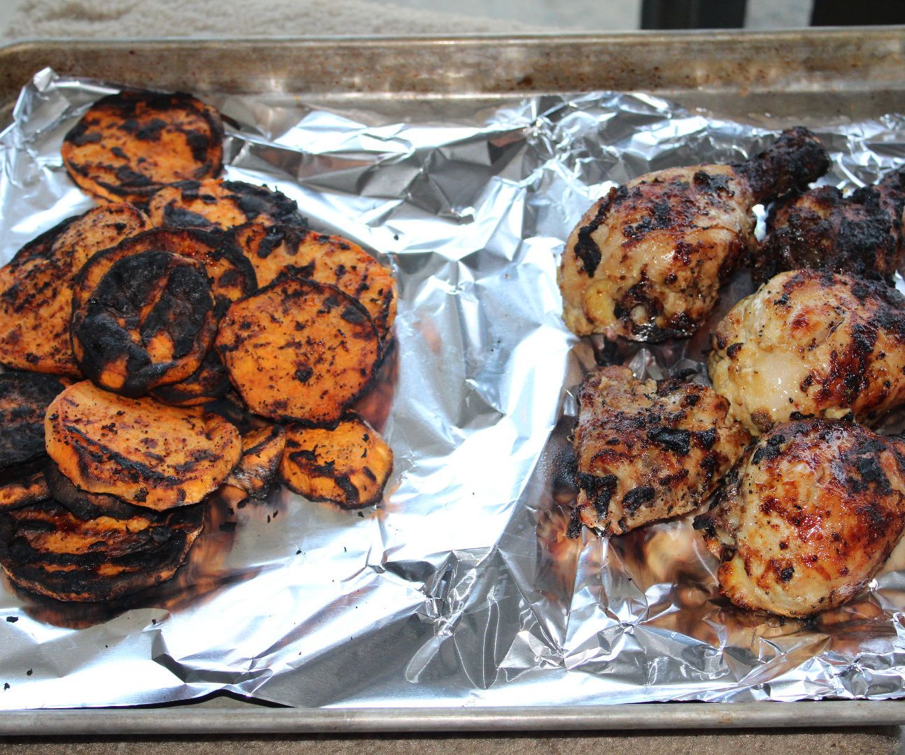 Zesty Grilled Chicken and Yams