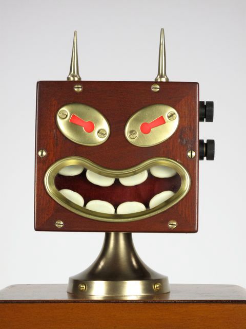 "Homunculus" Kinetic Robot sculpture from found materials