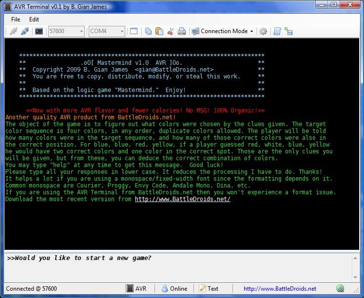 Build a Complete AVR System and Play Mastermind!
