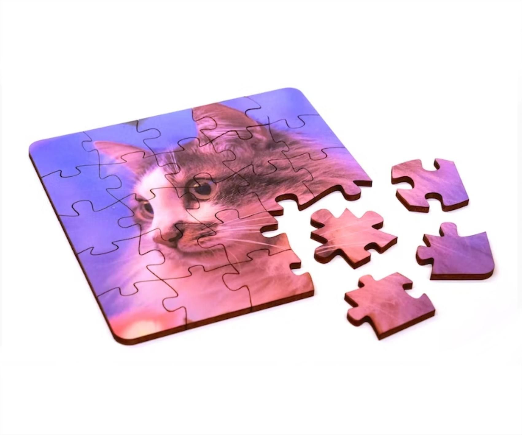 Laser Cut Jigsaw Puzzle With Custom Parameters