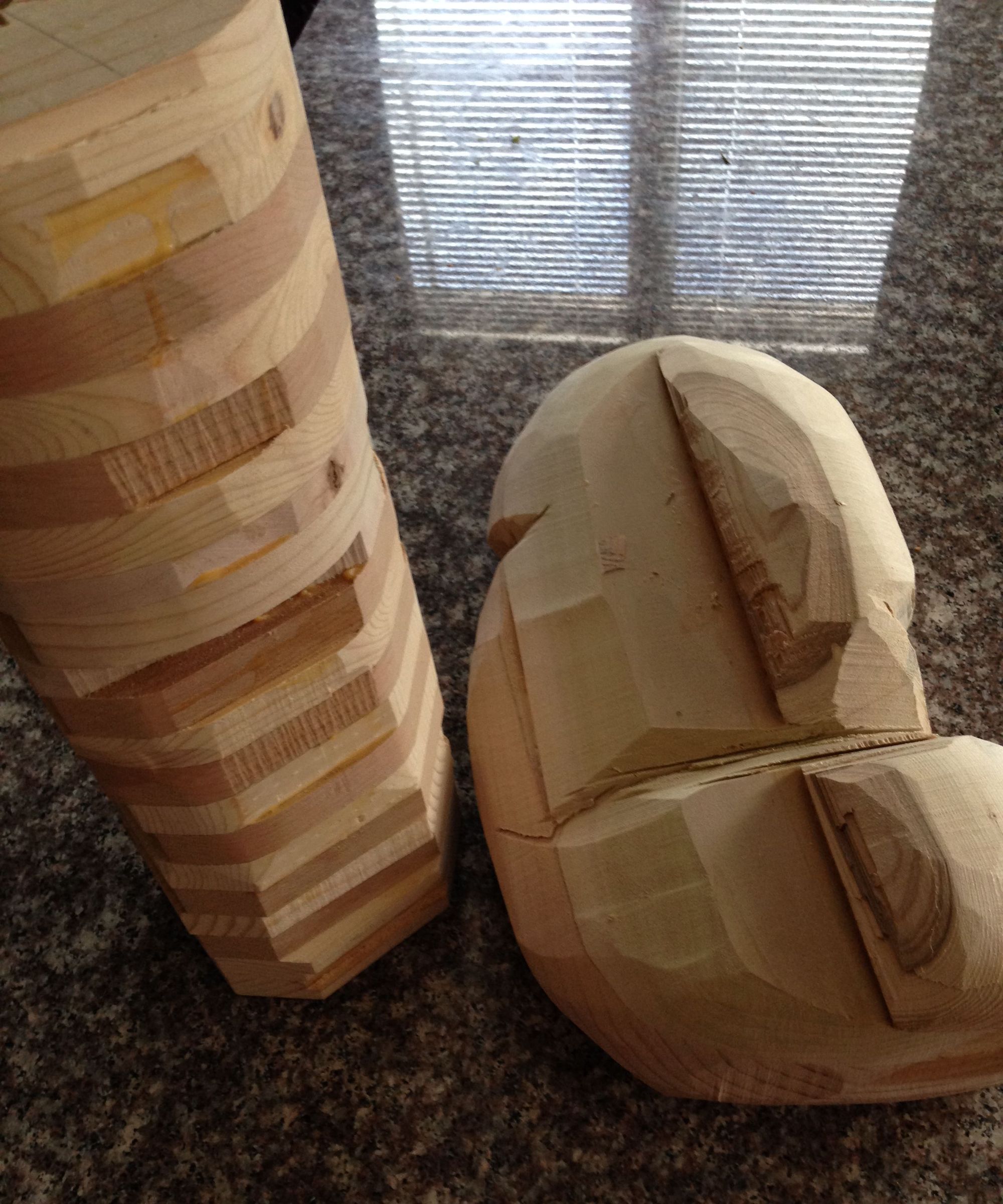 Making a Wood Block, Ready for Sculpting, From Different Species