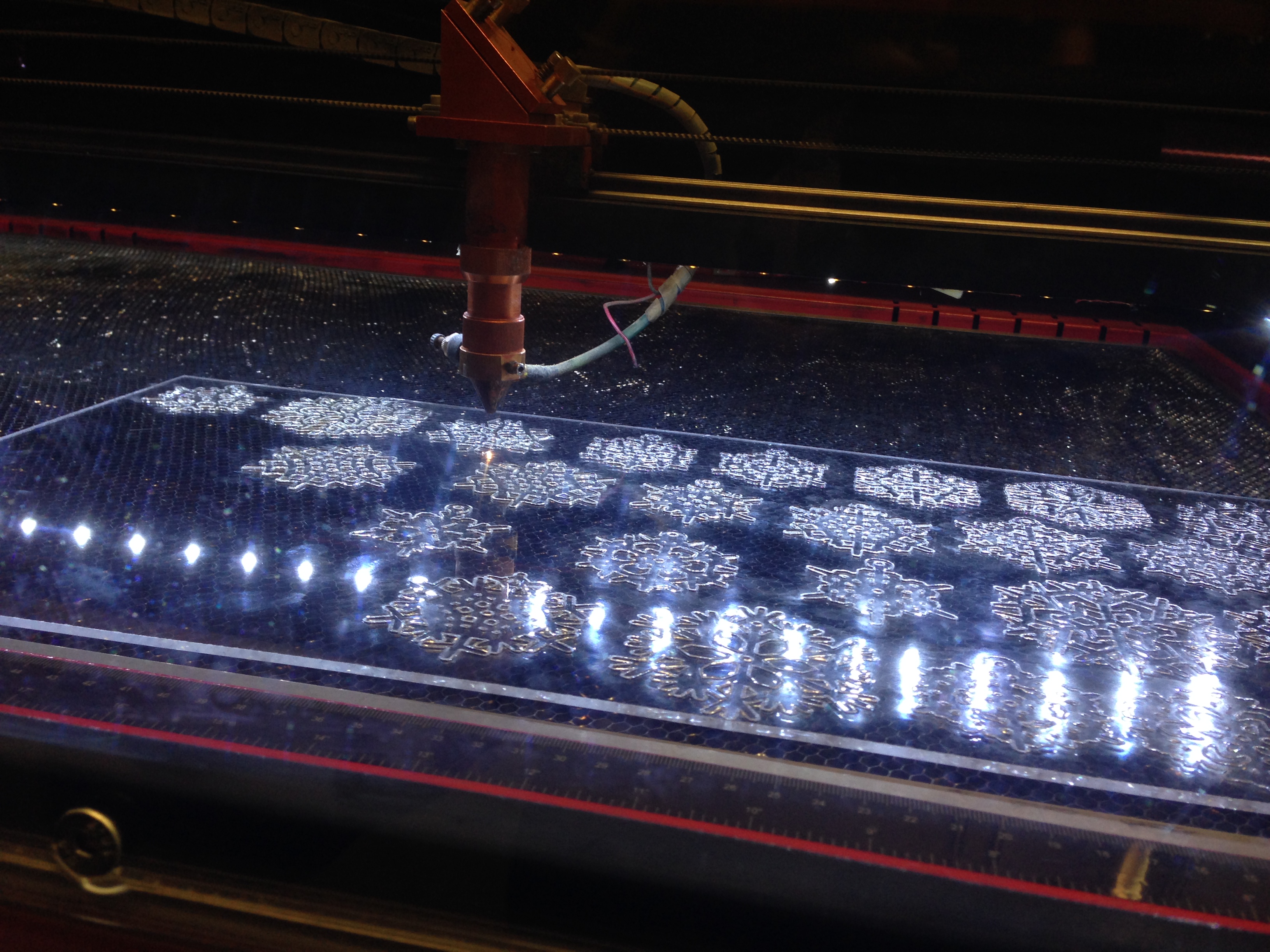 Laser-cut Algorithmic Snowflakes