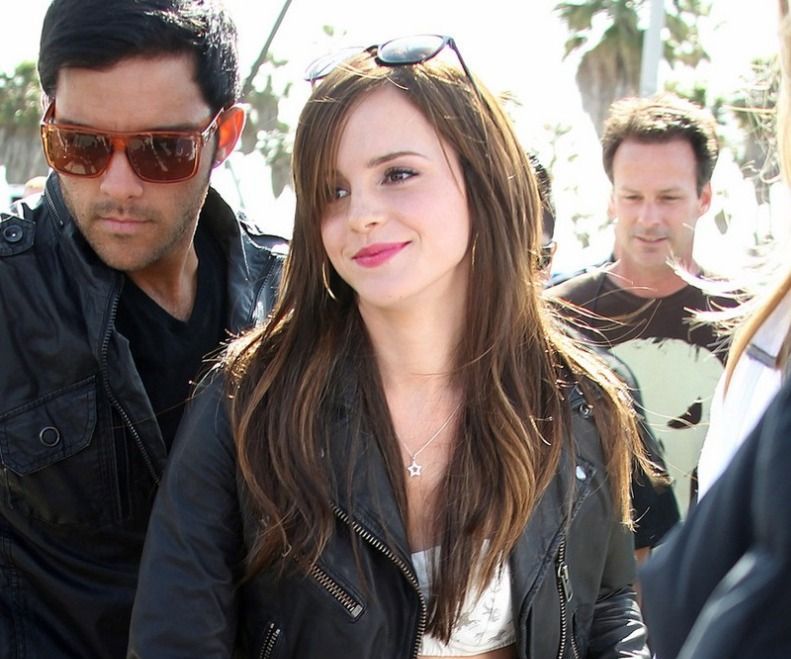 Emma Watson Black Leather Jacket