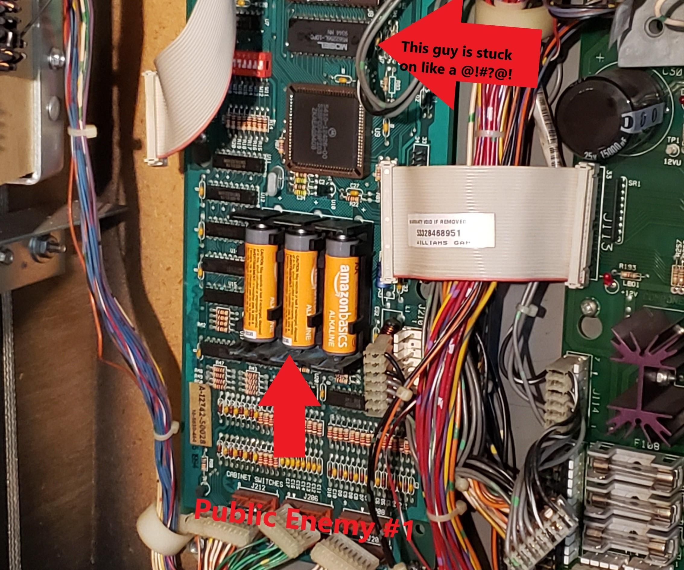 Williams WPC / Sys11 - Pinball RAM Extraction, and Socket / NVram Installation Without an Electric Desoldering Vacuum