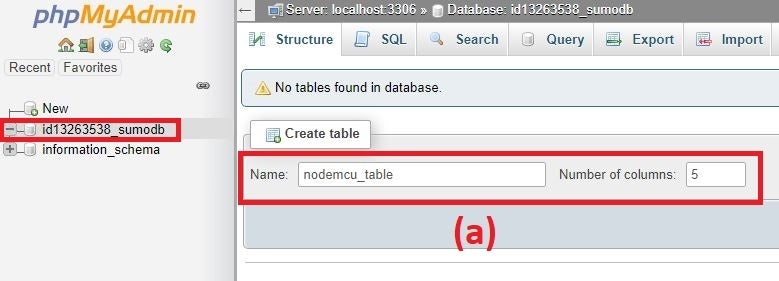 Create MySQL Database Table