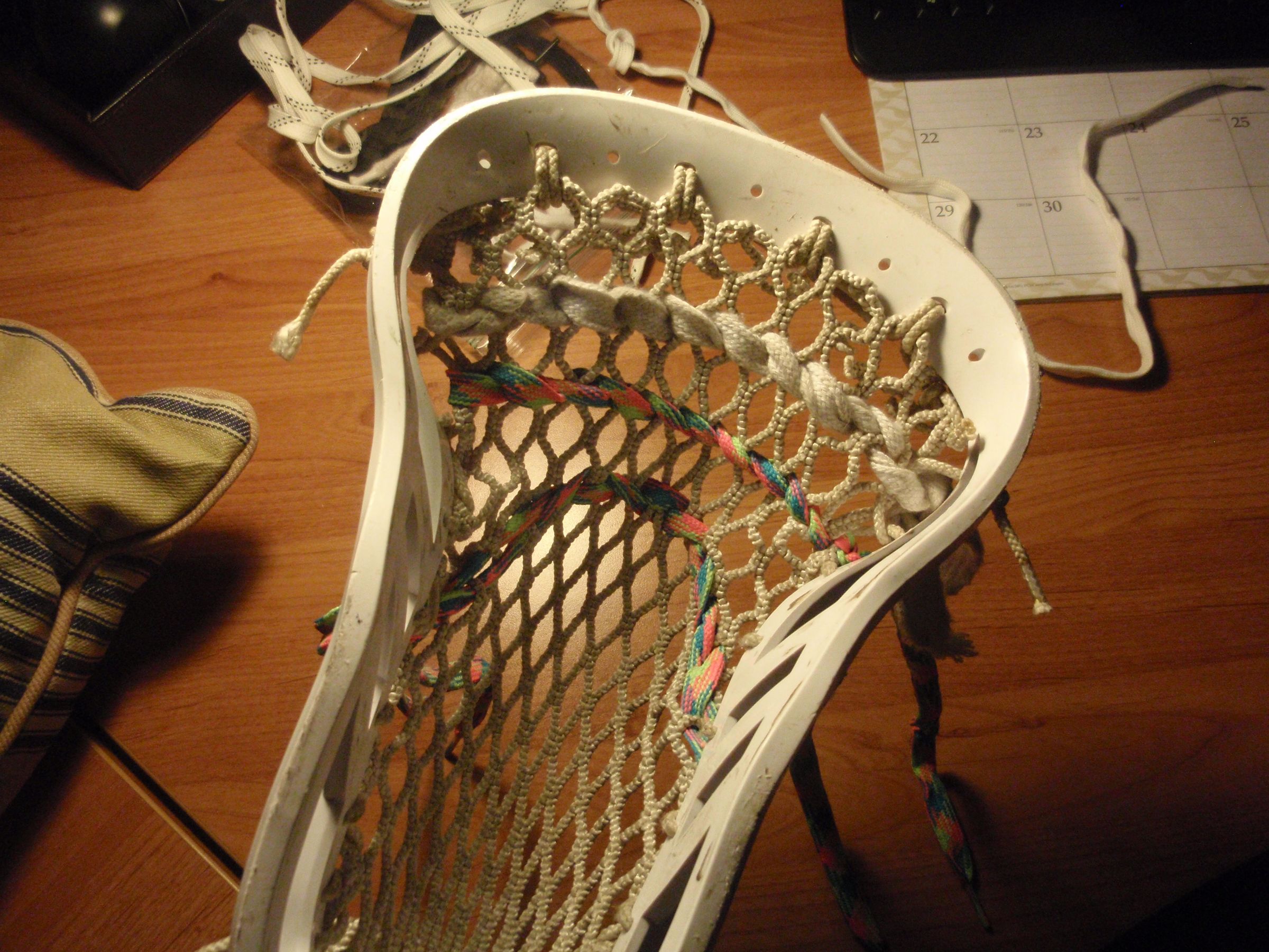 Replacing/Changing Lacrosse Stick Shooting Strings 8 Steps