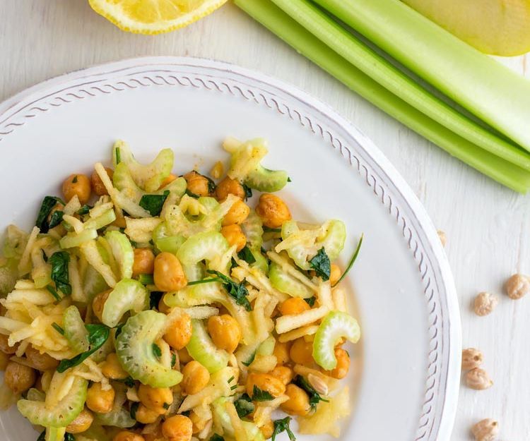 Healthy Chickpea Salad With Apple & Celery