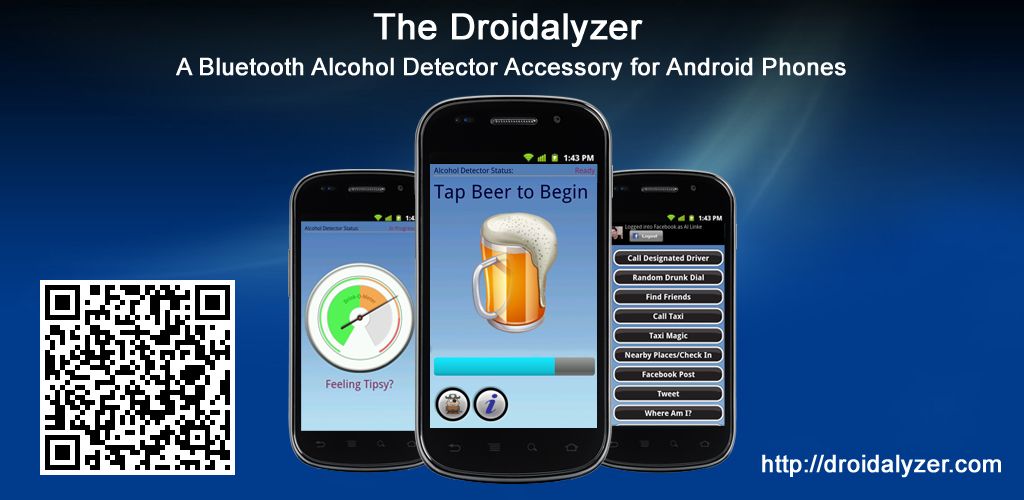 The Droidalyzer - an Open Source, Bluetooth Alcohol Detector Accessory for Android Phones