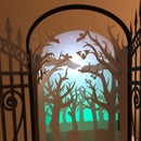 Spooky Cemetery Lightbox Card