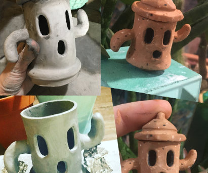 Animal Crossing Gyroid Jar- Ceramic or Sculpey!