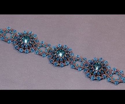 Beaded Bracelet - Handmade Bracelet With Swarovski Crystals and Miyuki Seed Beads