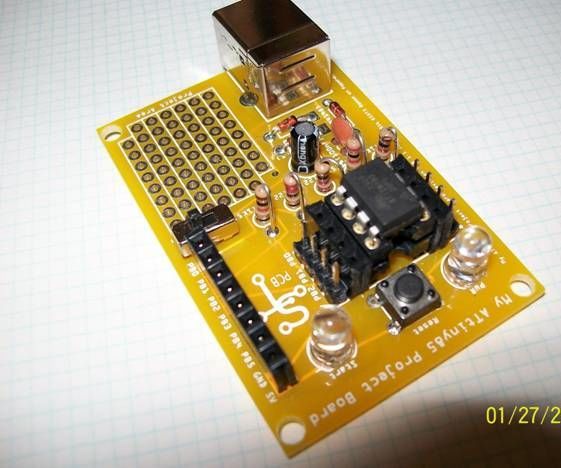 ATtiny V-USB Project Board