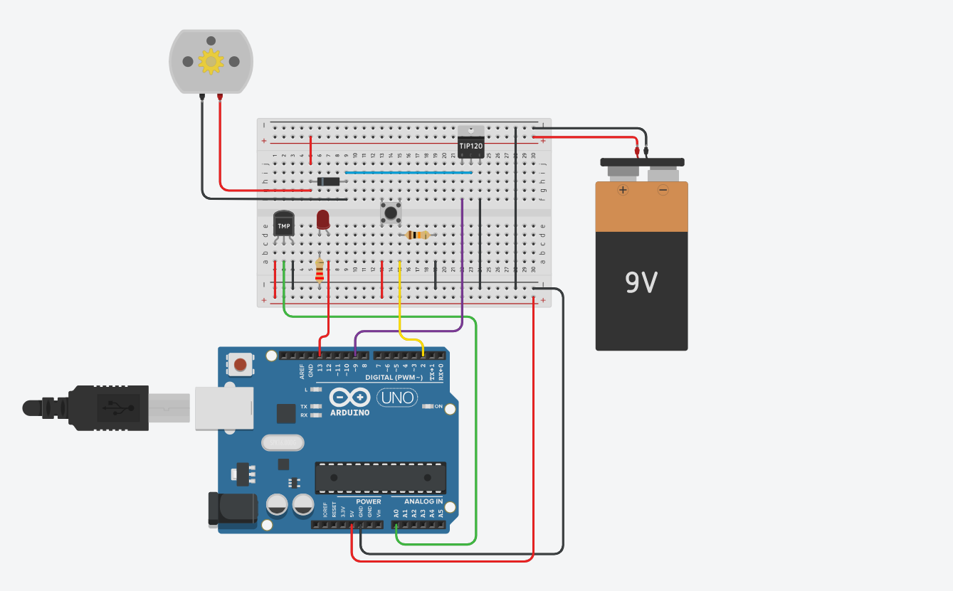 Temperature-Activated Smart Fan Using DC Motor