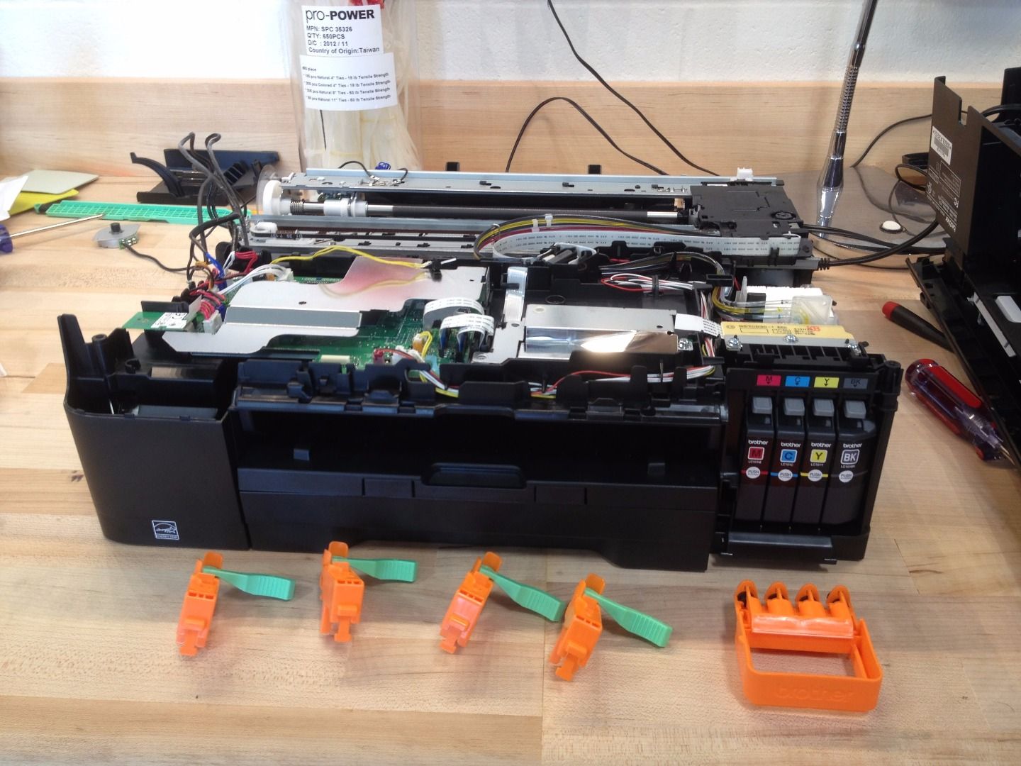 Disassembling a Brother MFCJ450DW Printer 31 Steps Instructables