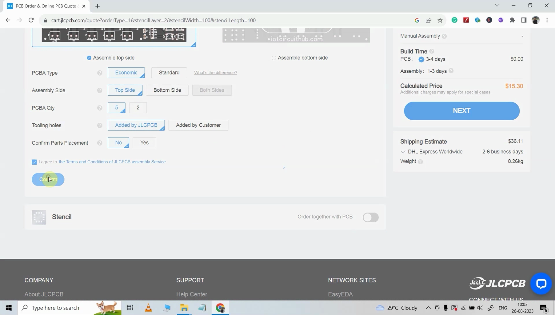 Steps to Order the PCB Assembly From JLCPCB