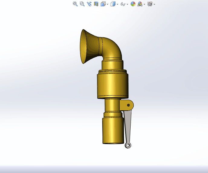 Curved Horn for Steam Siren