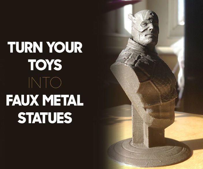 Turn Your Toys Into Faux Metal Statues