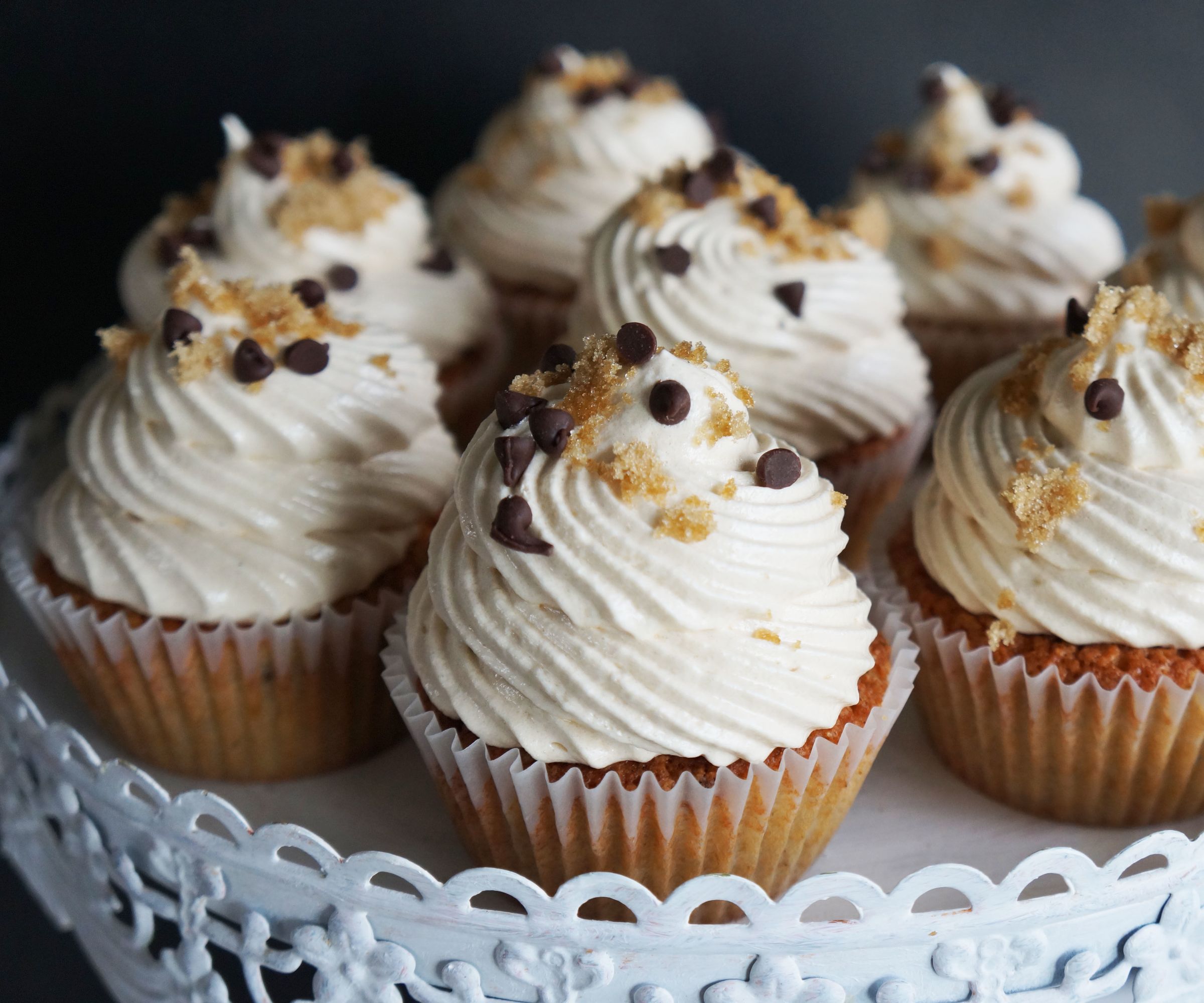 Chocolate Chip Cookie Dough Gluten Free Cupcake