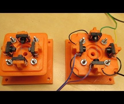 3D Printed Mini Arcade Joystick With Tactile Switches
