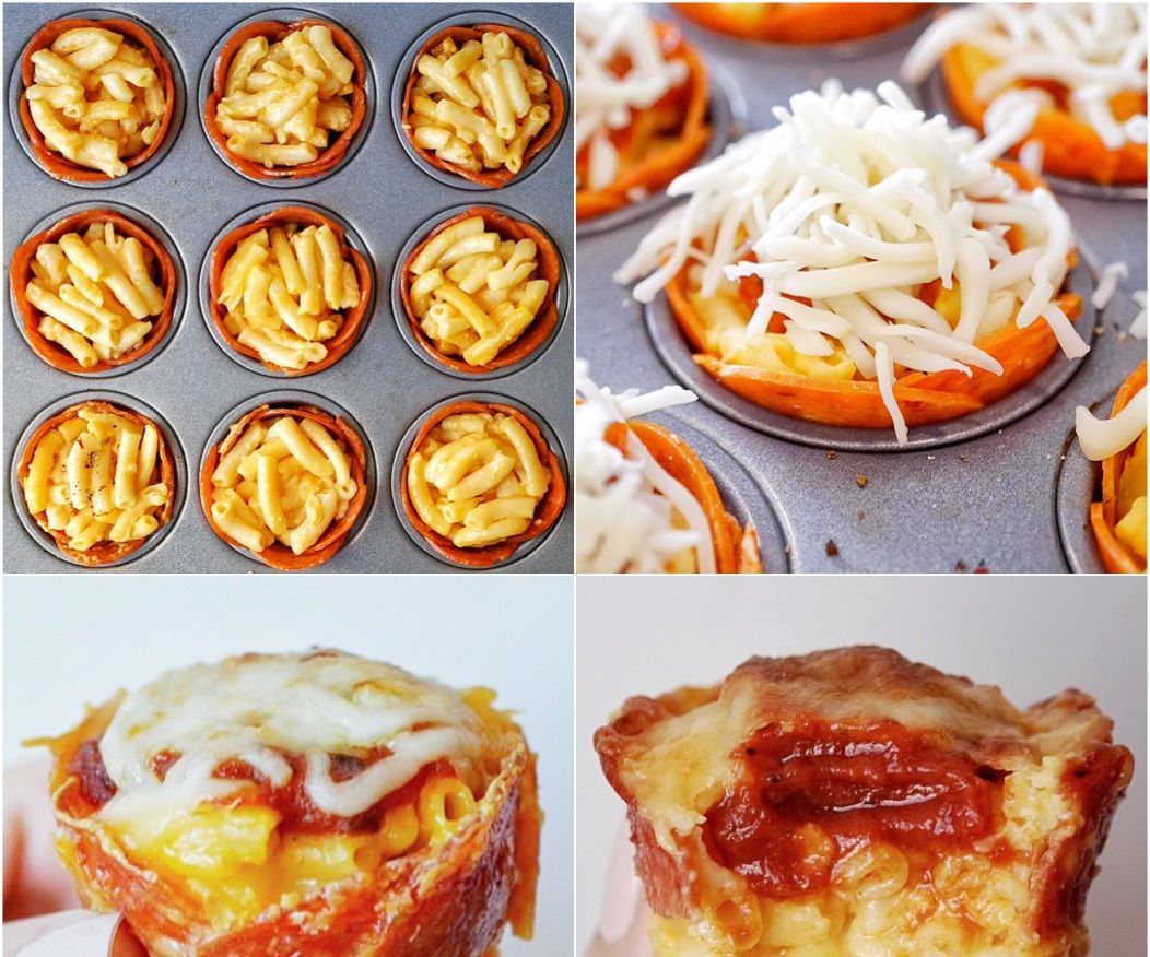 Mac ‘n’ Cheese Pizza Cups