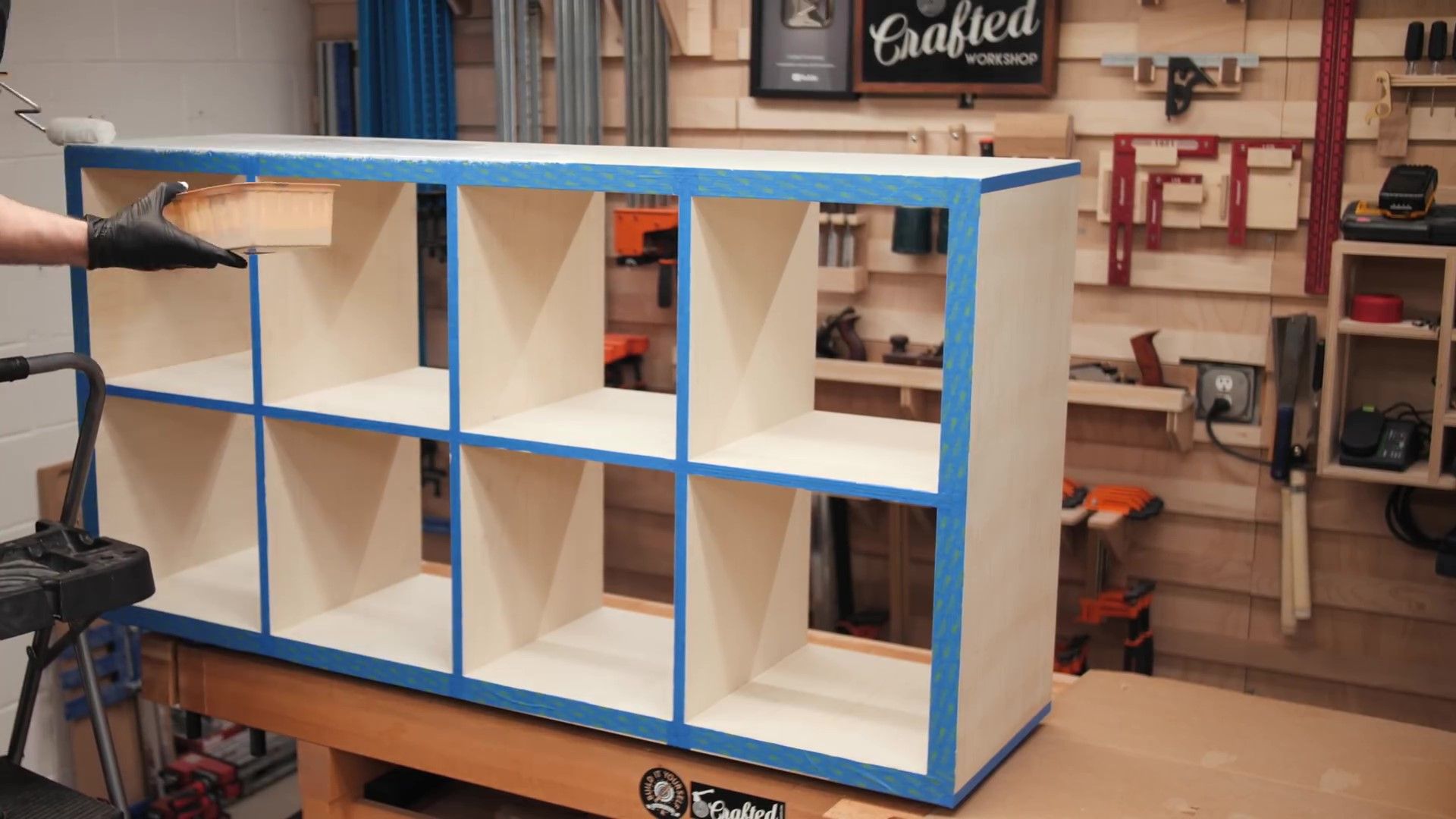 How to Build a DIY Plywood Media Console // Limited Tools Build 11