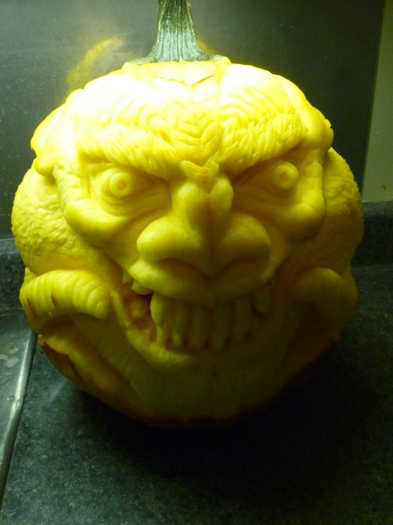 Carved Pumpkin Demon