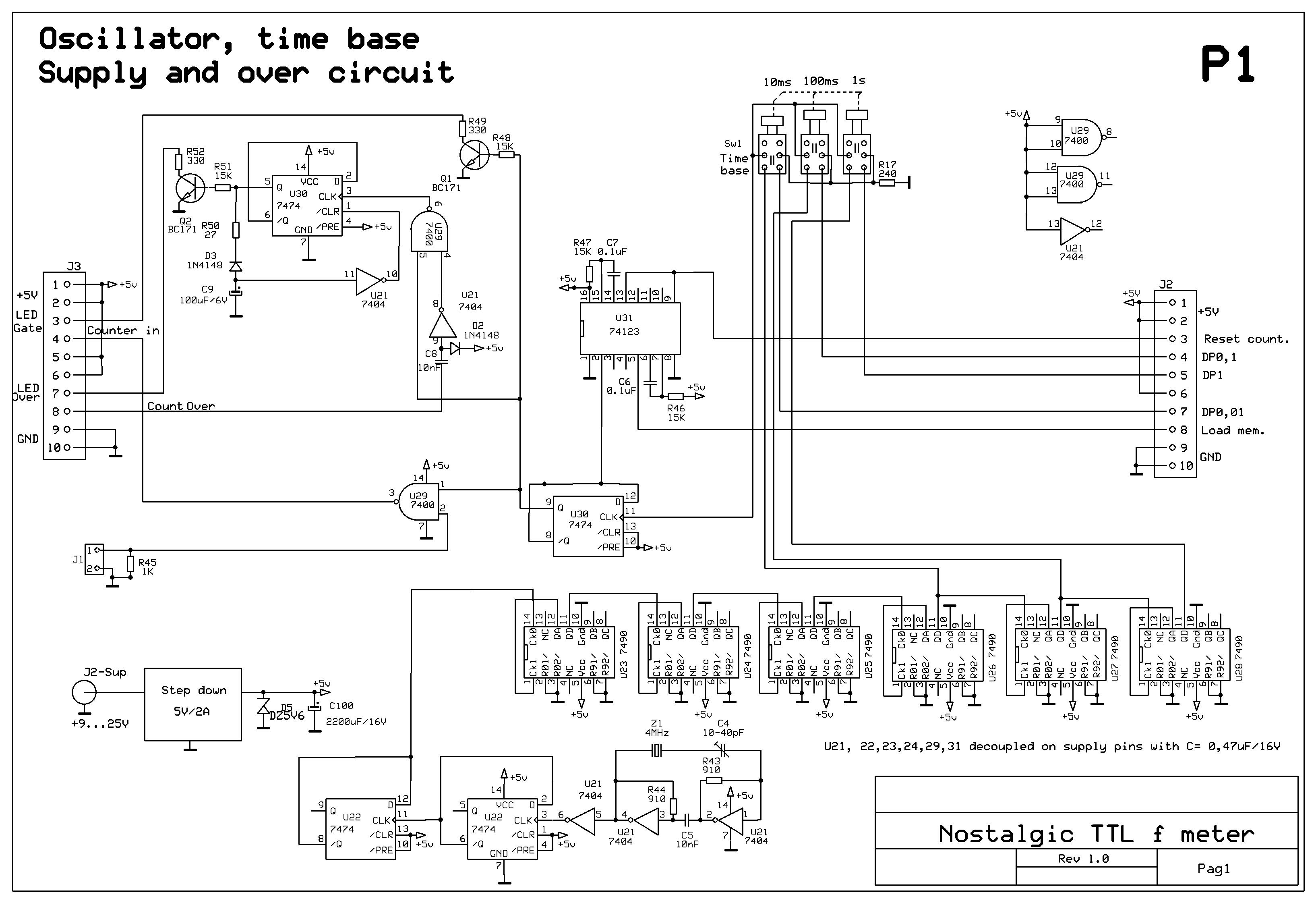 Nostalgic TTL Frequency Meter 5 Steps (with Pictures) Instructables
