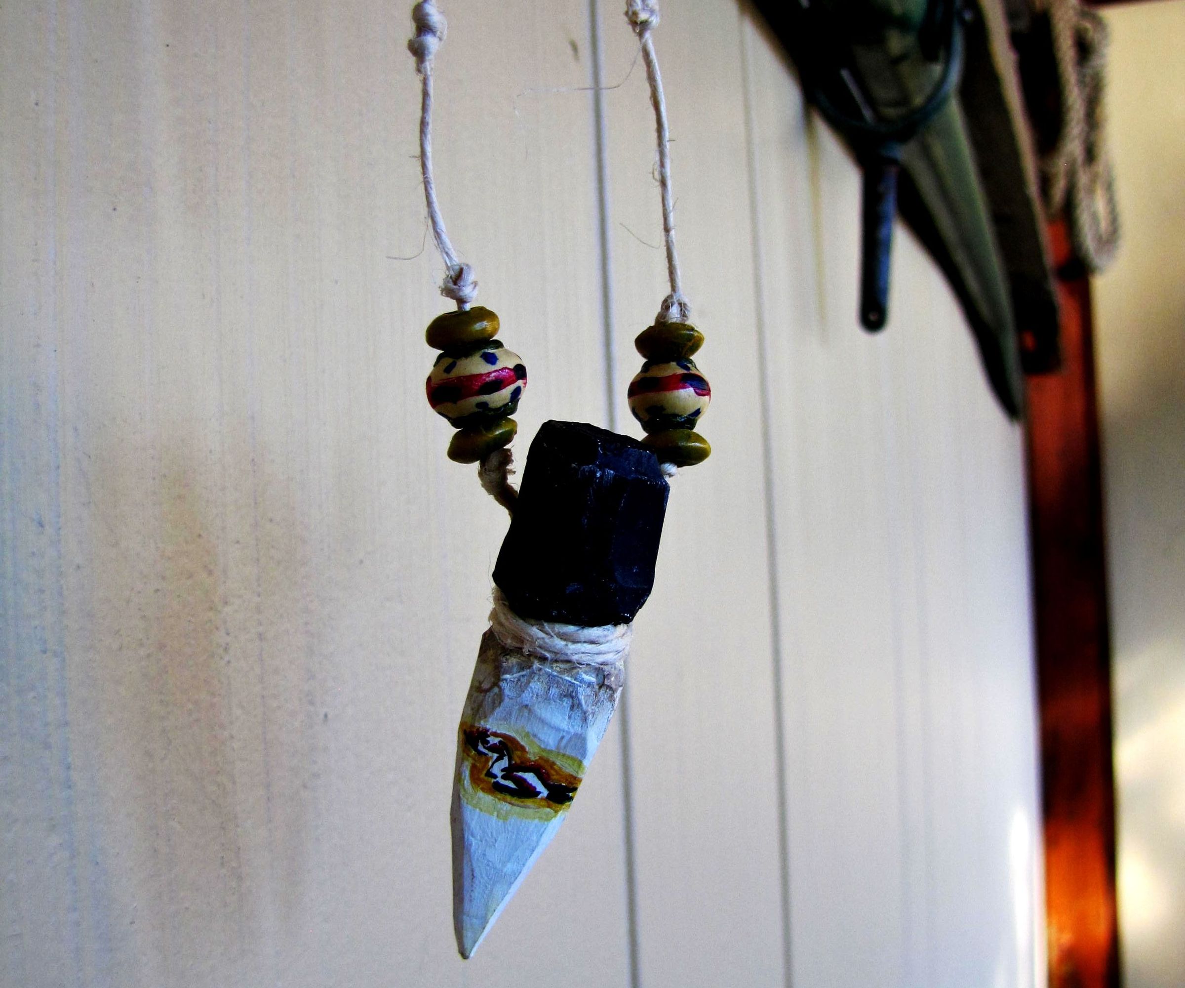 Wooden Native American Style Pendant