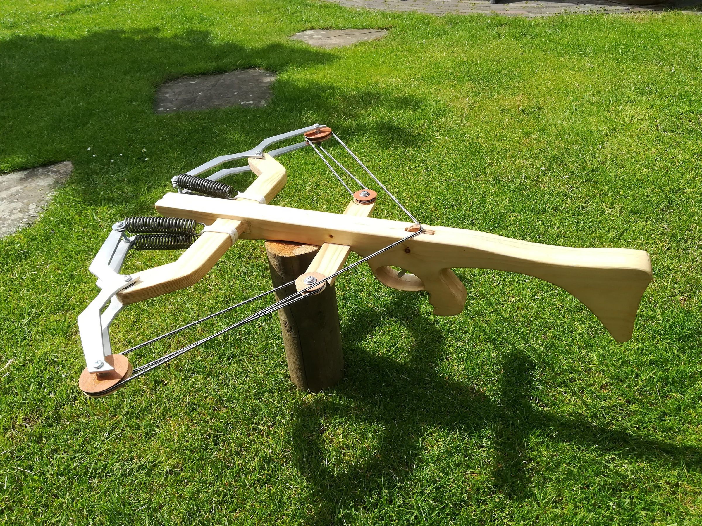 Wooden Pulley Crossbow 6 Steps Instructables